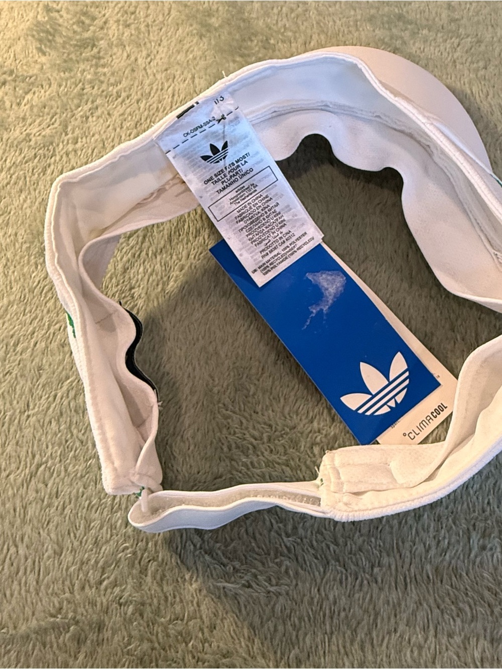 Adidas Originals ClimaCool White Visor Hat Trefoil Adjustable NWT UNISEX - Picture 3 of 9